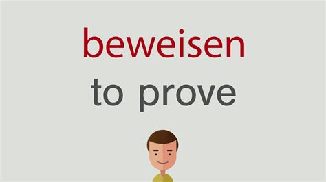 beweisen auf englisch